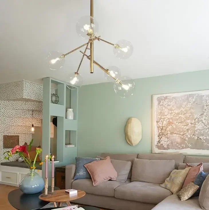 Europe Modern Creative Concise Style Glass Pendant Light Glass Bubbles Study Living Room Restaurant