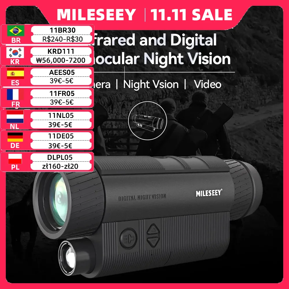 MiLESEEY NV20 Night Vision,40X Magnification Telescope ,for Hunting Sports Outdoor Camping,Take video,Picture