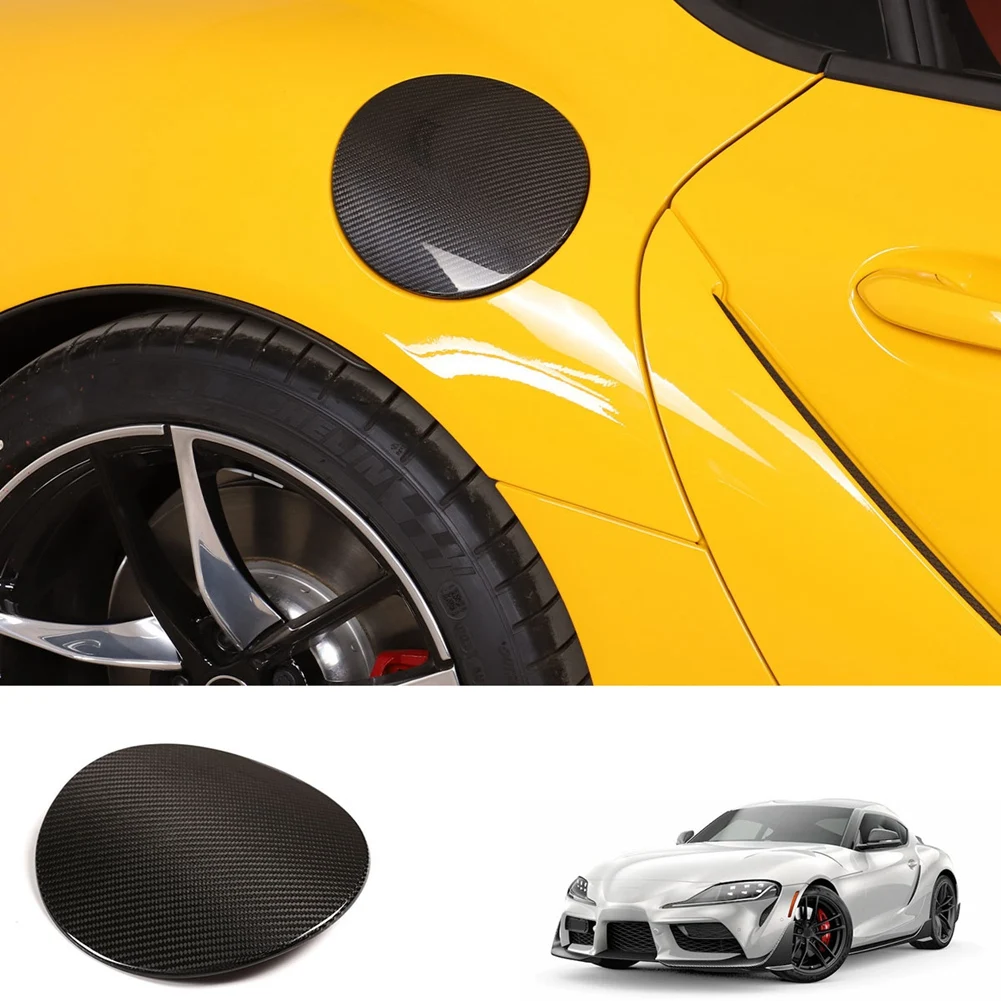 Car Carbon Fiber Fuel Tank Cover Oil Tank Cap Cover Trim Decoration Stickers Fit for 2019 2020 2021 2022