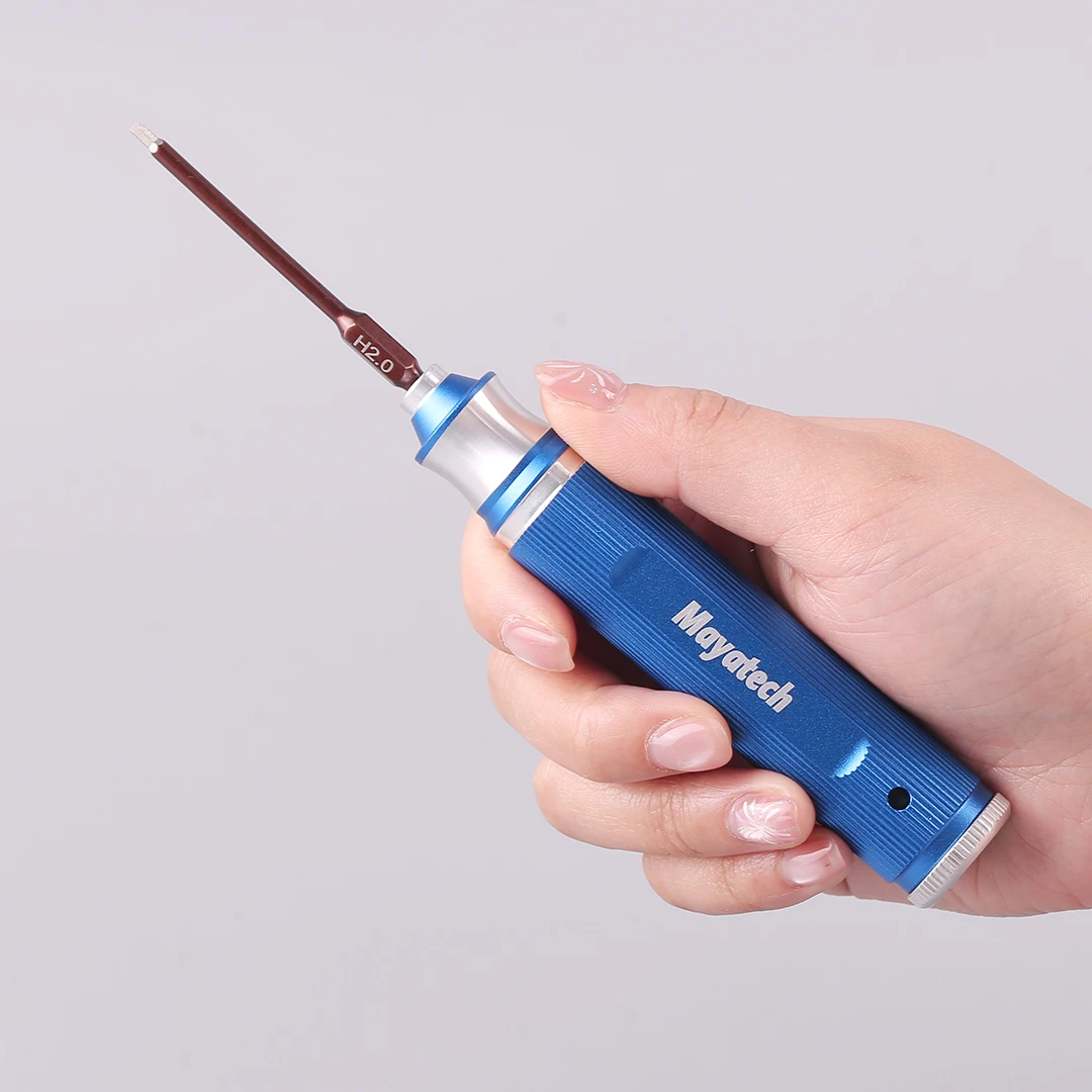 Mayatech Kit di strumenti per cacciavite esagonale magnetico 6 in 1 per elicottero RC Drone Strumento di riparazione modello di aereo Chiave per elicottero Strumento RC