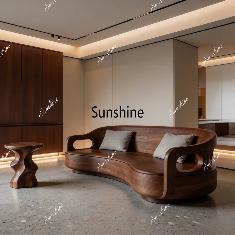 

New Chinese style, sofa combination, modern simple living room, home solid wood