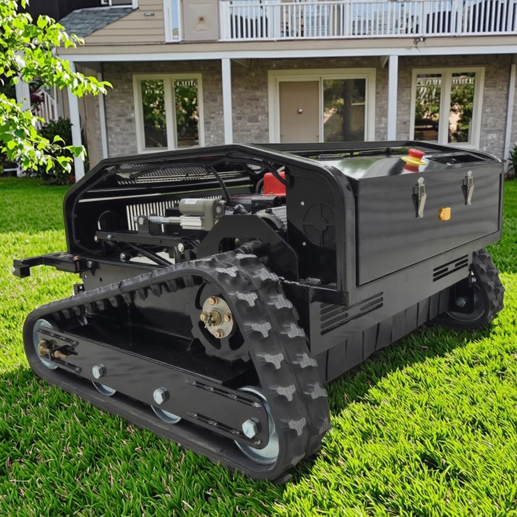 "High Horsepower All-Terrain Remote Control Lawn Mower: New Upgraded Model with Built-in Oil Pump & 60° Slope Support  Lawn  "