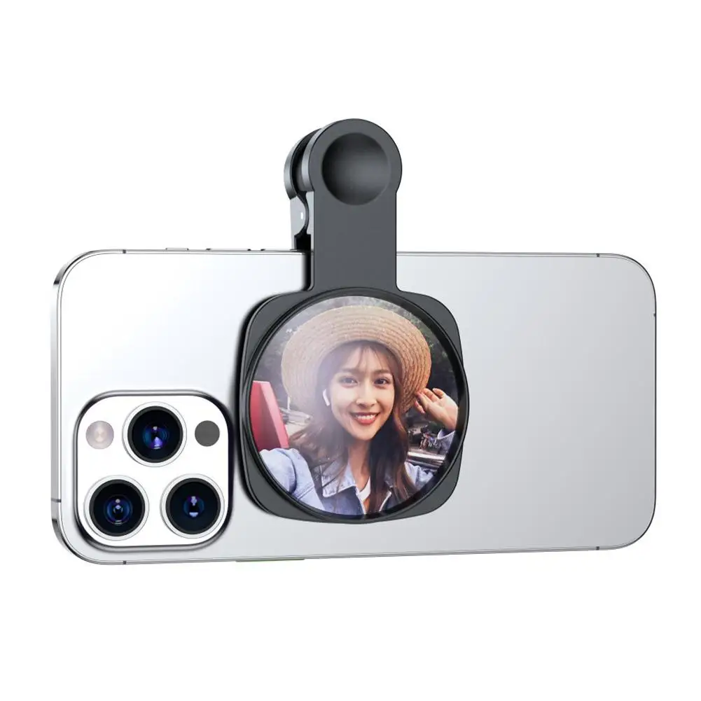 Smartphone Camera Reflection Clip Kit Saco à prova de poeira Espelho de pano com artefato Armazenamento de lentes Selfie ao ar livre T8R8