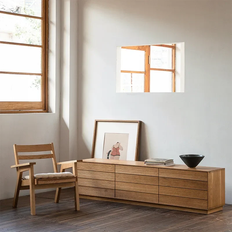 Storage locker, living room, cherry wood, black walnut, textured TV cabinet