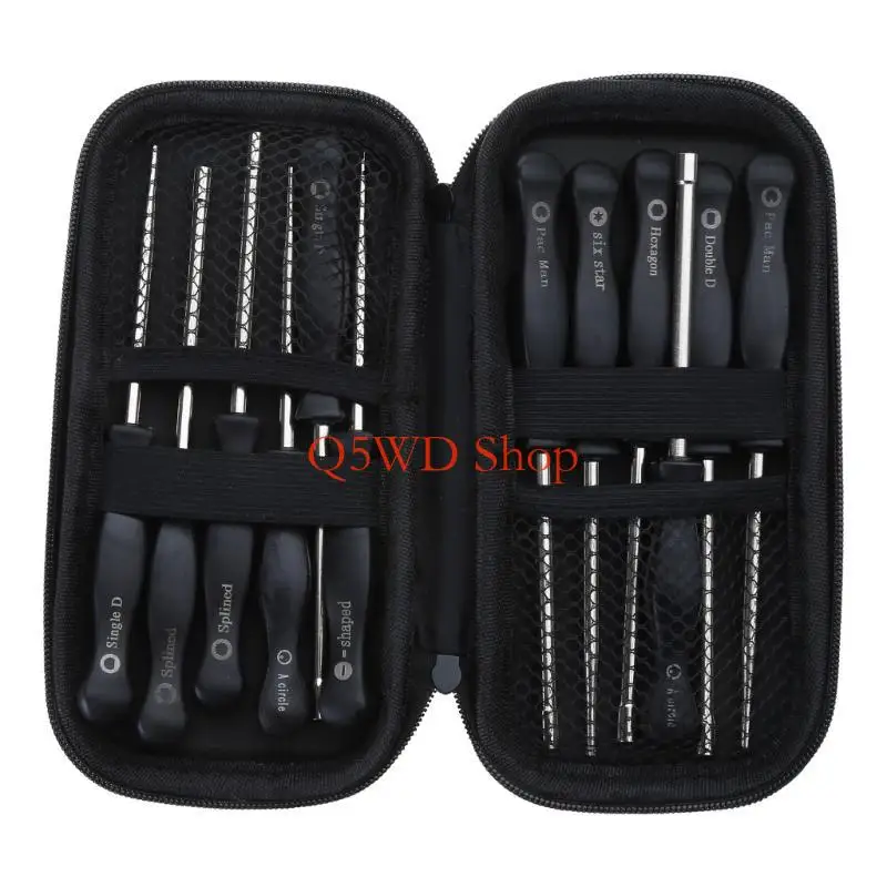 Q5WD 12pcs Carburetor Adjustment Tool with Cleaning Needle Brush for 2 Cycle Engine for Poulan Trimmer