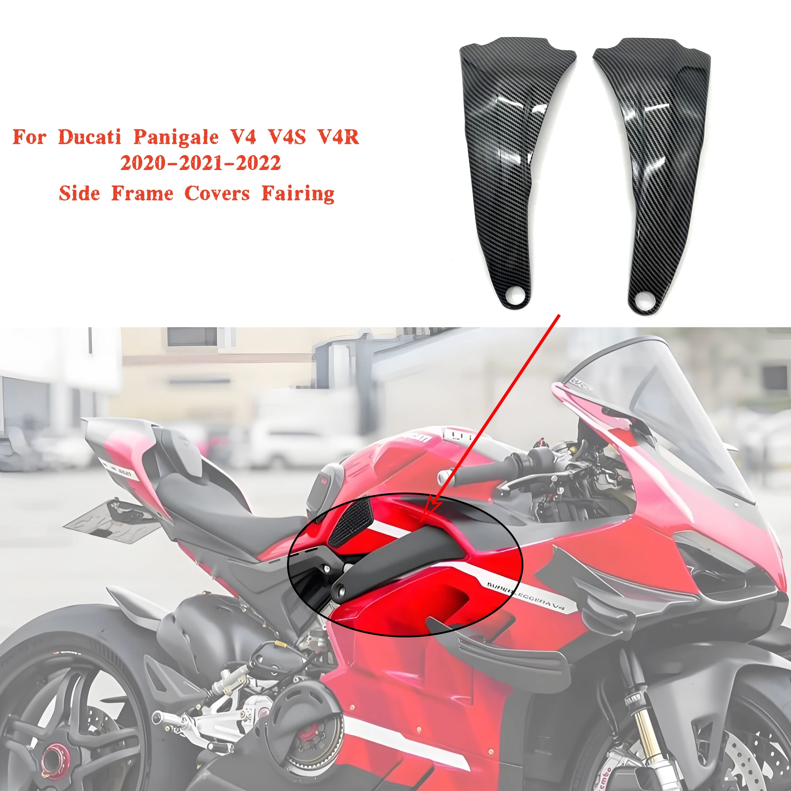 

For Ducati Panigale V4 V4S V4R 2020-2022 Side Frame Covers Fairing Panels Motorcycle Body Shell Guard Custom Parts