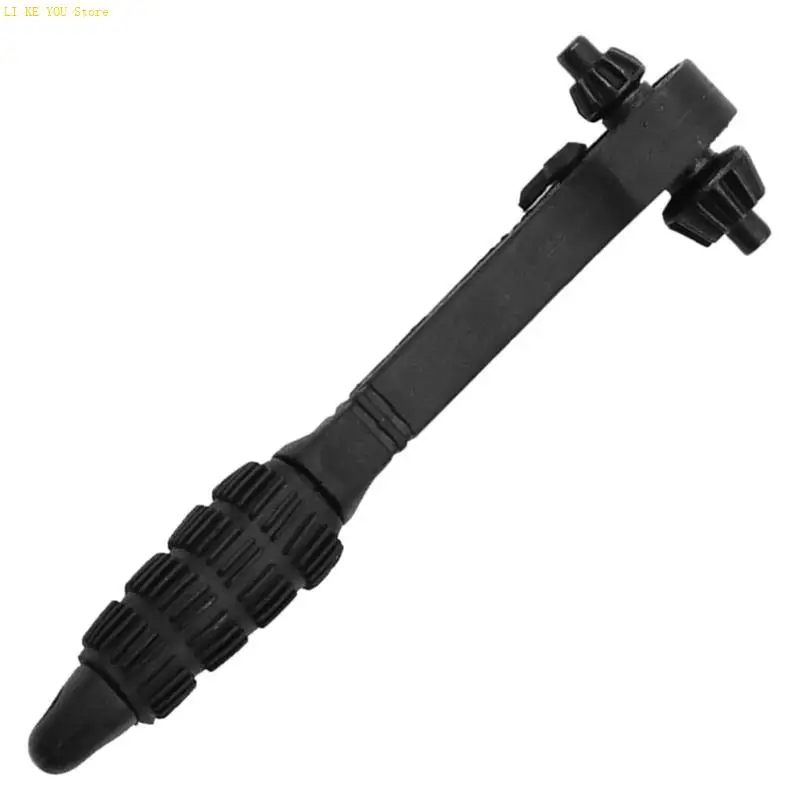 W3JE 2 in 1 Universal Hand Drill Ratchet for Key Wrench Drill Chuck Spanner Handle Combo Grip Multifunction Repair Tool