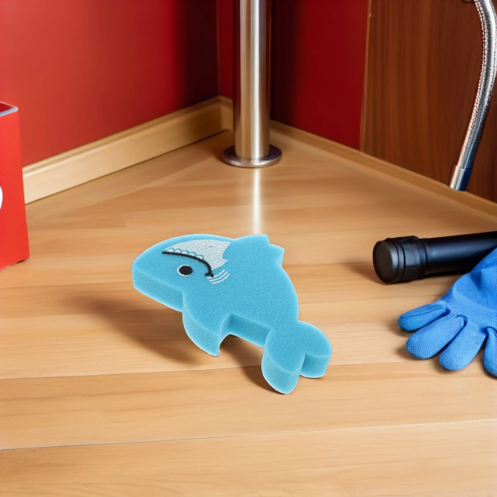 

6pcs Creative Bath Fun Shark Design Kids Sponge Soft Exfoliating Bath Sponge For Toddlers - Ocean Animal Shower Scrubber For