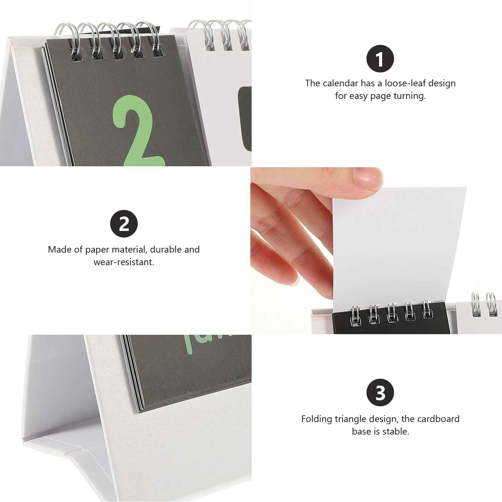 

Flip Calendar Desk Countdown for Perpetual Calendars Resuable Reversible Design