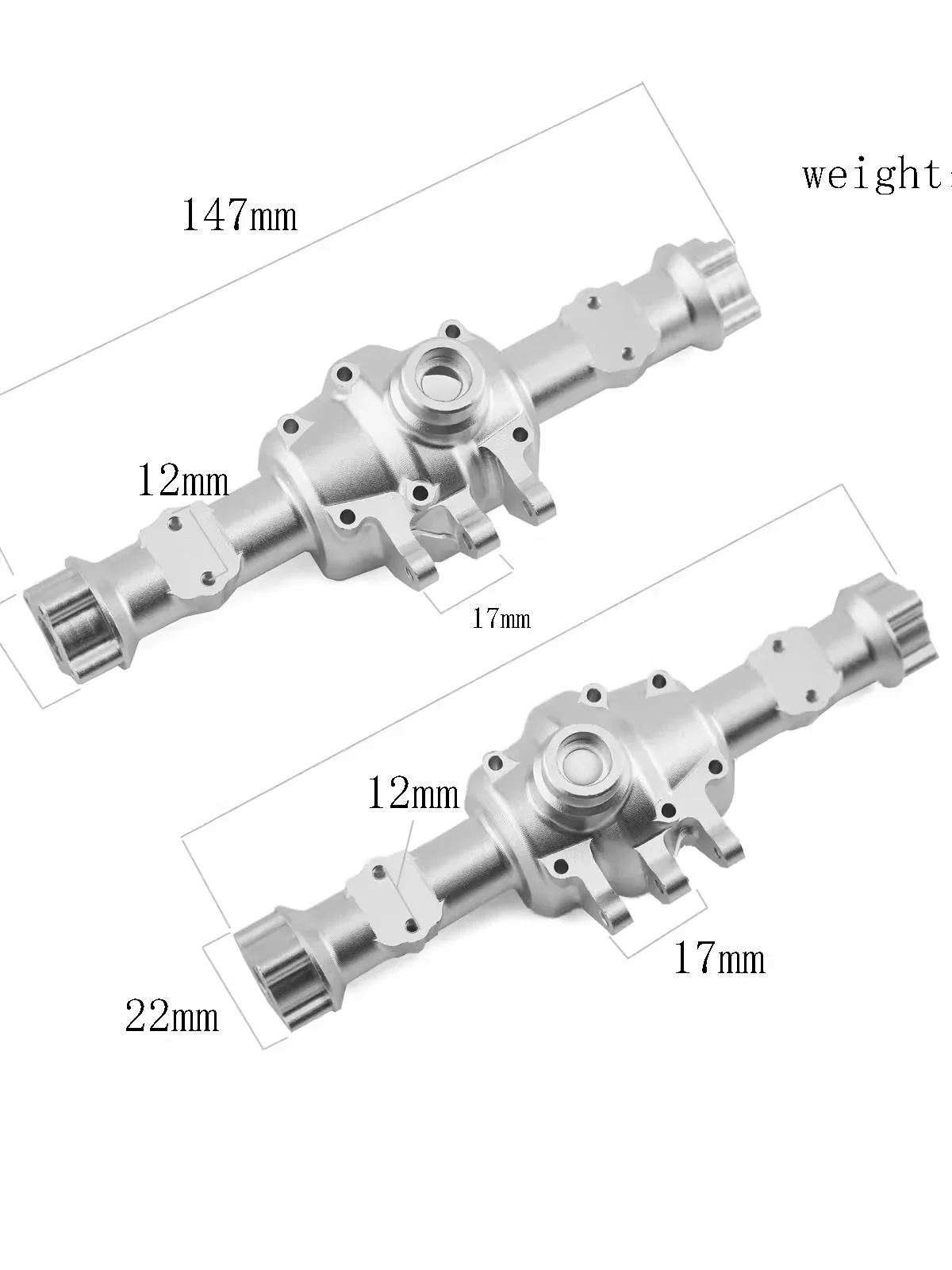 Big Rhinoceros, Big Lion, Northeast Tiger, Big Buffalo, Metal Front and Rear Axle Shell Assembly Accessories CROSSRC EMO