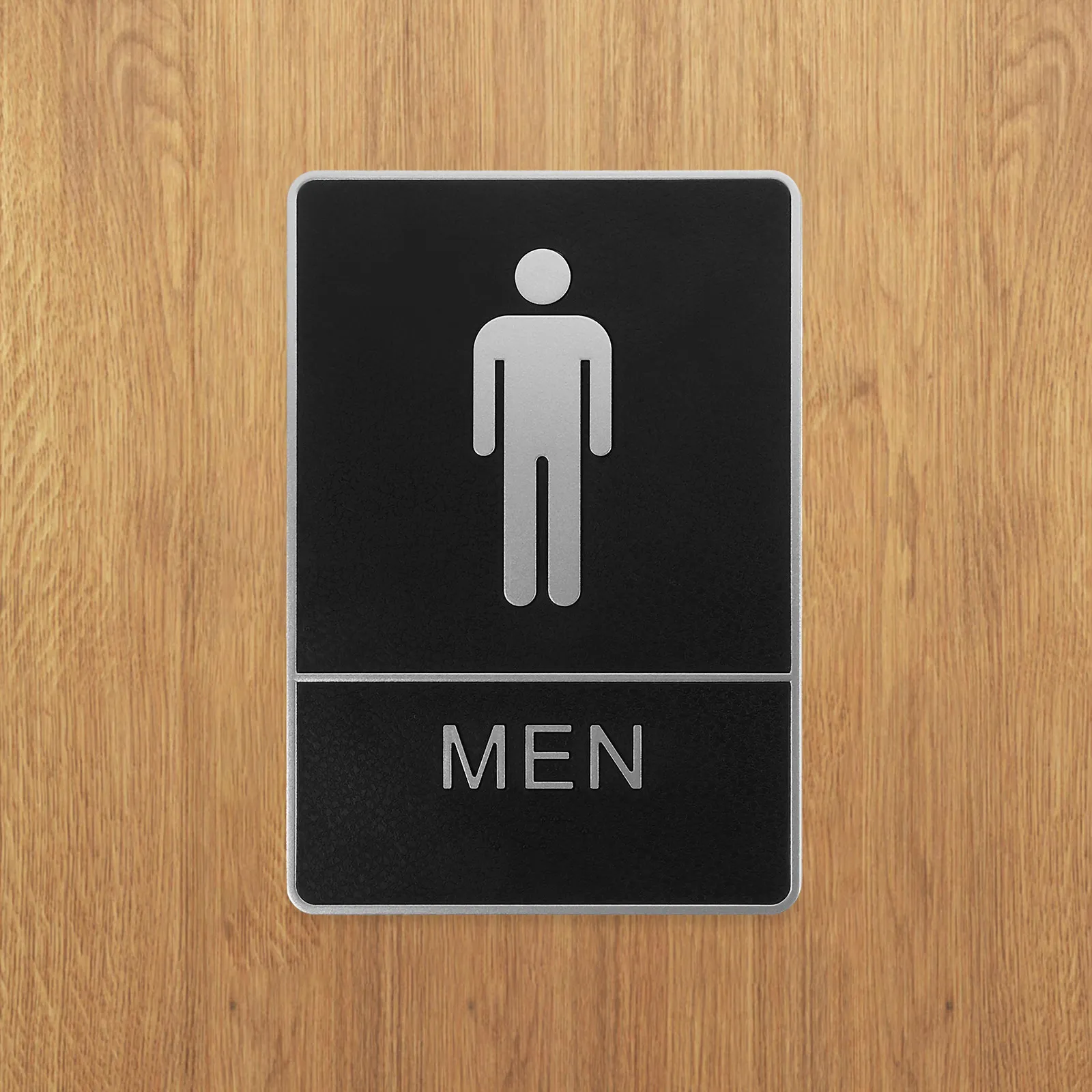 2Pcs Self-Adhesive ABS Toilet Sign Set Men and Women Restroom Door Identification Plate for Hotel Business Public Washroom Decor