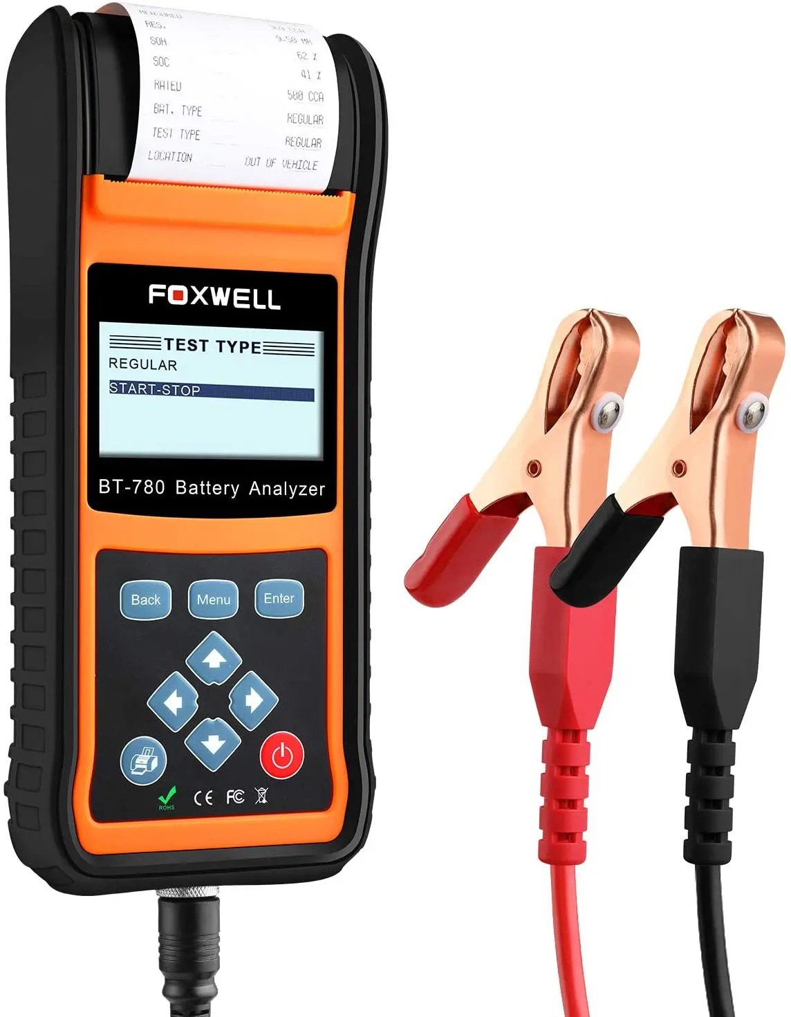 Automotive Battery Check Machine Foxwell BT780 Battery Tester 12V 24VBattery Load Tester With Printer