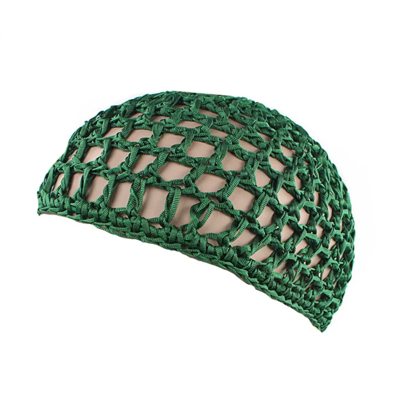 Neues Damen-Mesh-Haarnetz, schwarze Perückenkappen, handgefertigte Häkelkappe, verstellbarer Riemen, Haarnetz zum Schlafen, Turban, Hut, Chemo-Hüte – Detail 15
