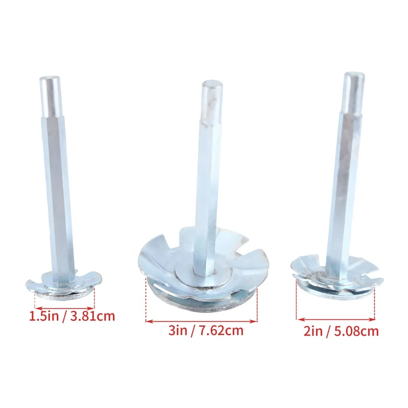 Risparmiatore per raccordi idraulici da 3 pezzi, adatto per trapano elettrico a velocità variabile da 1/2 pollice, 1-1/2 pollici, 2 pollici, 3 pollici per tubi in PVC rimuove set di strumenti durevoli
