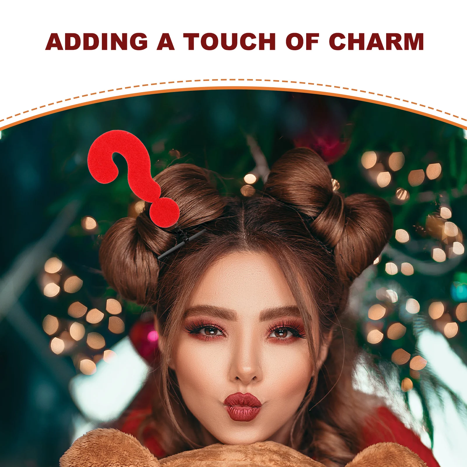 

10 Pcs Question Mark Hair Clip Decorations Girl Clips Children's Headgear Festival Party Accessory Metal Cartoon Women Baby