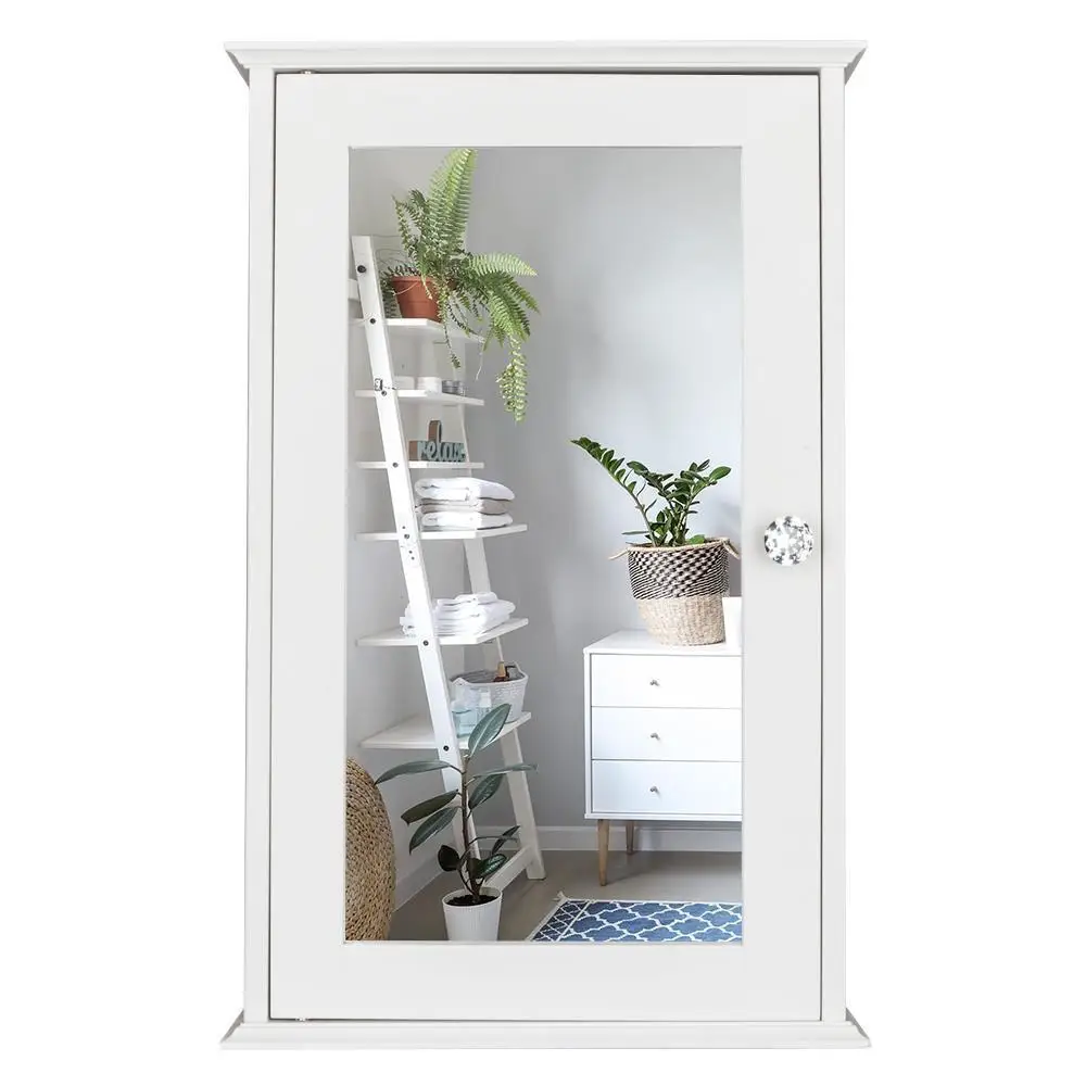 

Kitchen Cupboard Bathroom Wall Mount Cabinet Organizer w/Mirror Door NEW