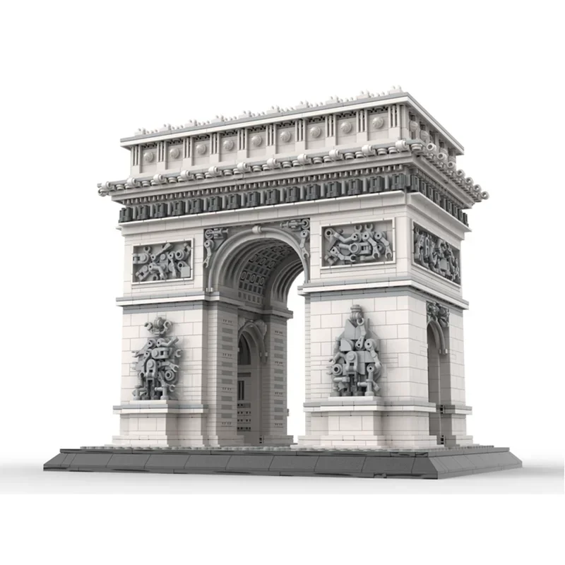 Moc Building Brick Famous French Architecture Arc De Triomphe Model Technology Block DIY Assembly Modular Street View Toys Gifts