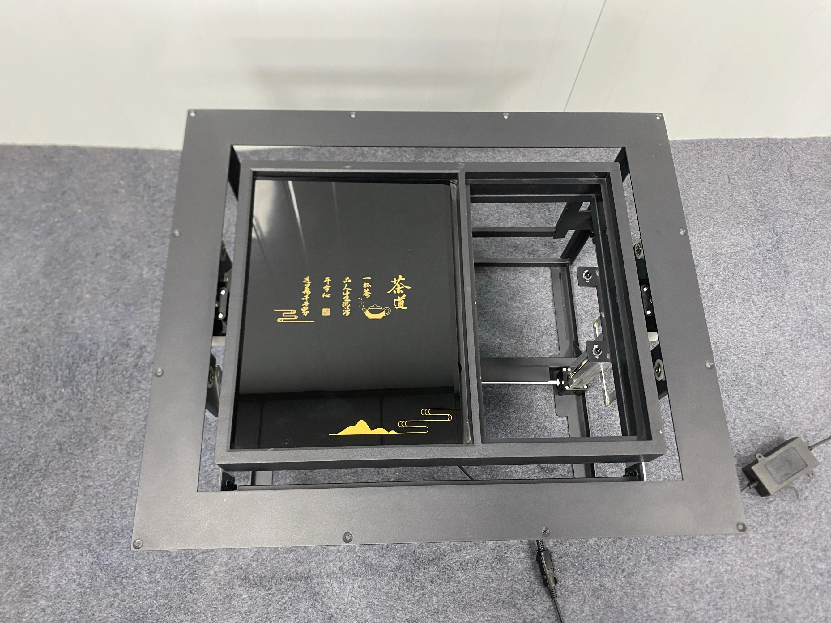 Electric lift flap coffee table rack supports multi-functional intelligent  coffee table furniture wireless remote control