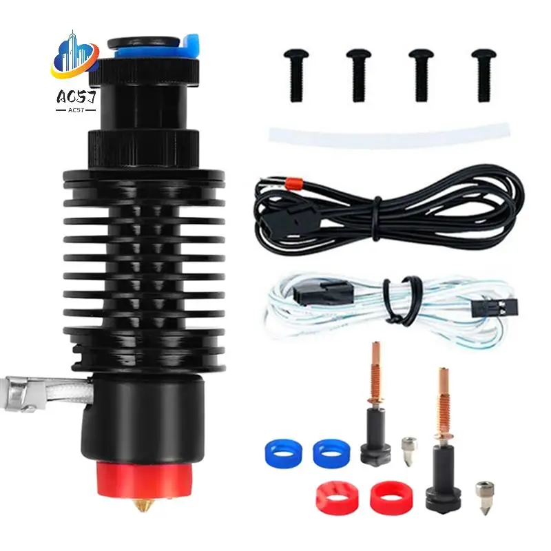 AC57-pour E3D Revo Hotend Kit V6 radiateur buse en laiton noyau chauffant pour Ender série 3, BIQU H2 V2S, Voron