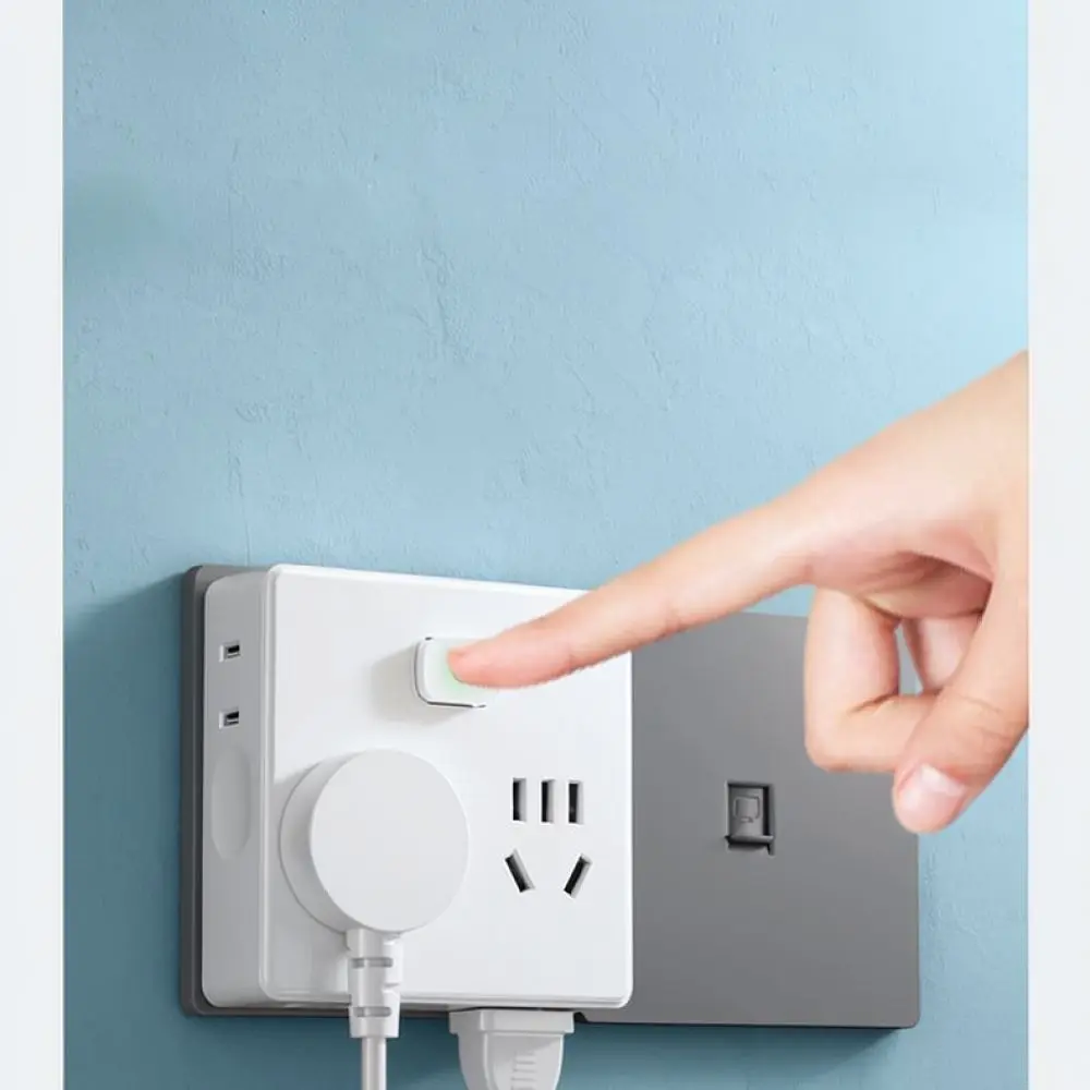 Compact Cube Outlet Extender Multi Socket Wall Charger With Usb Type C Interface For Desktop Power Distribution