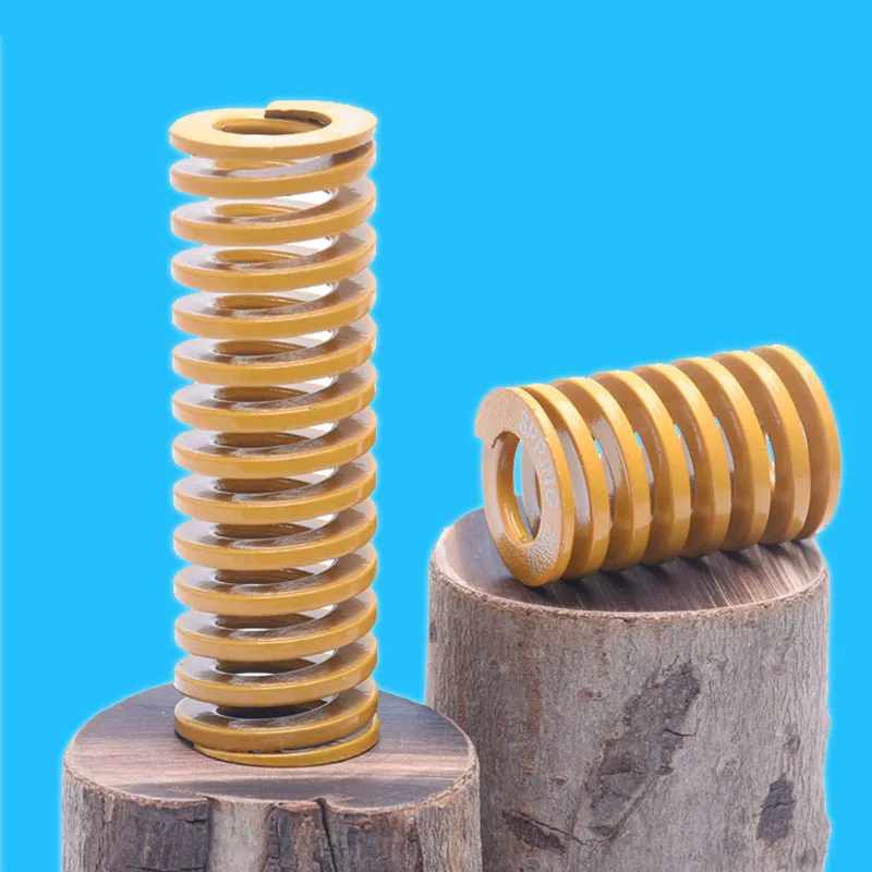 1PC Yellow Spring Light Load Stamping Compression Mould Die Spring Outer Diameter 8-30mm Inner Diameter 4-15mm L=15-200mm