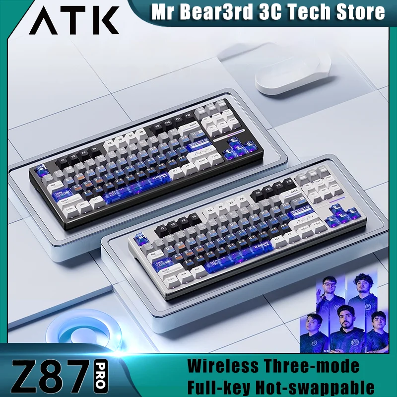 

ATK Z87Pro/Z87 wireless three-mode gaming mechanical keyboard Bluetooth 2.4G wired low-latency customized keyboard Gasket struct