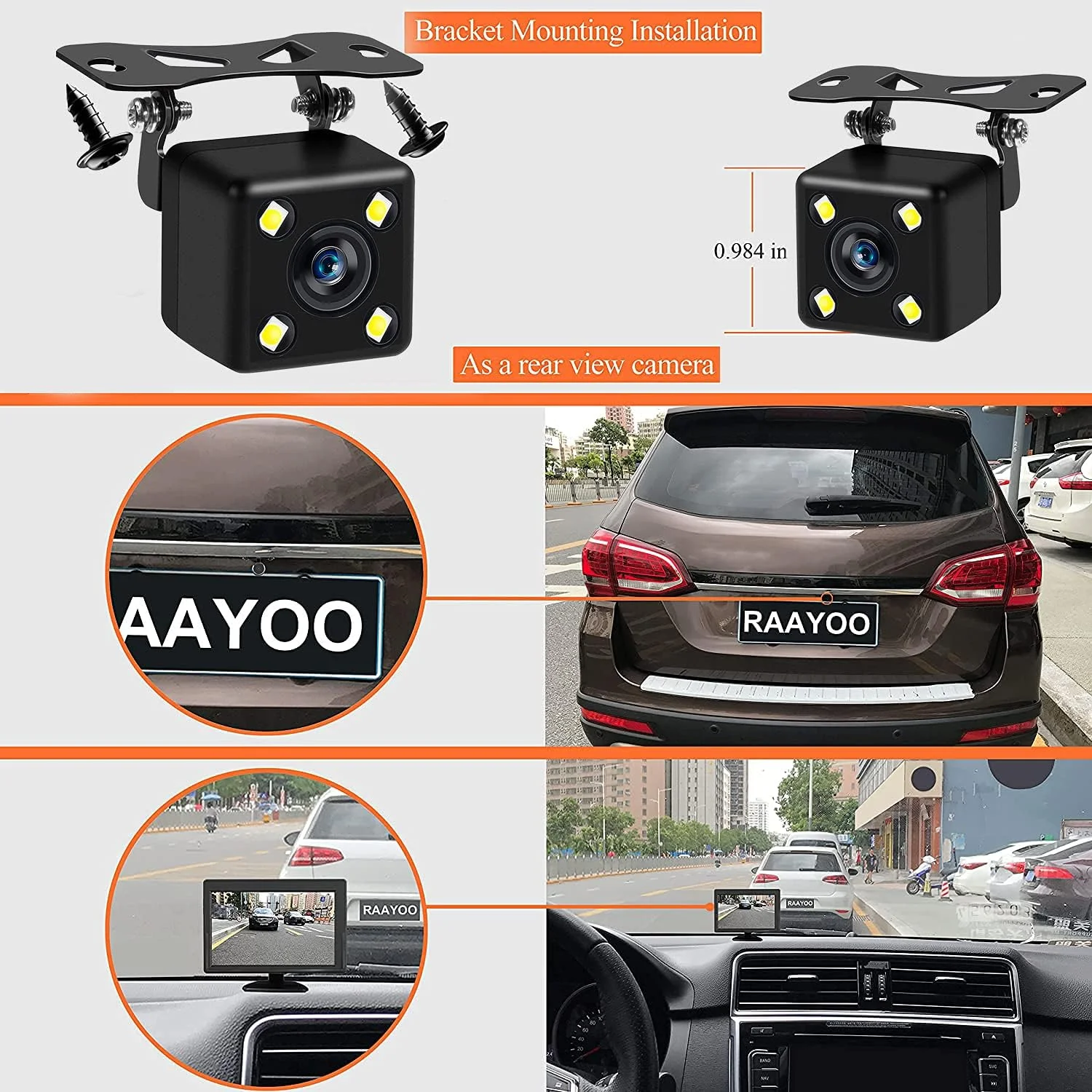 NEW AHD 1080P Fisheye CCD Waterproof Wide View Angle Rear/Front View Back up Camera for HD Night Vision for Car Parking Assist