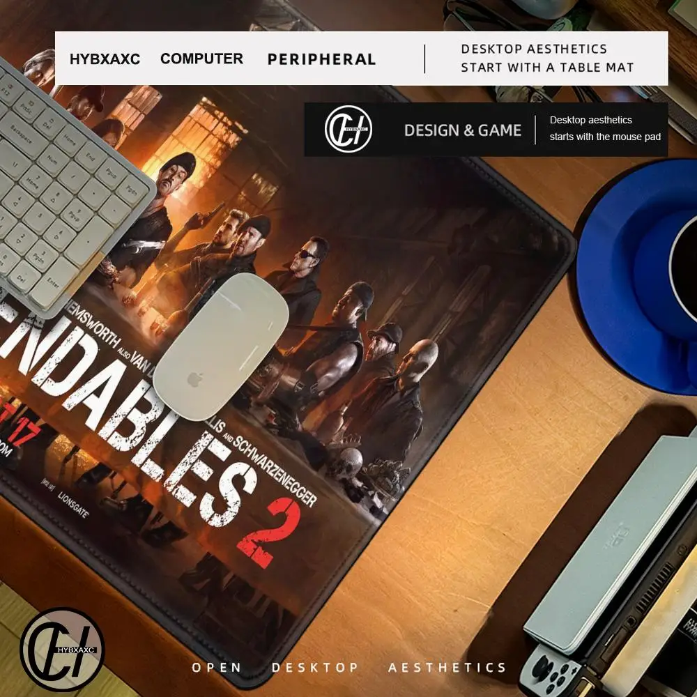 O e-expendáveis mousepad impressão hd jogadores de computador borda de bloqueio antiderrapante mouse pad xxl90x40cm teclado pc mesa almofada