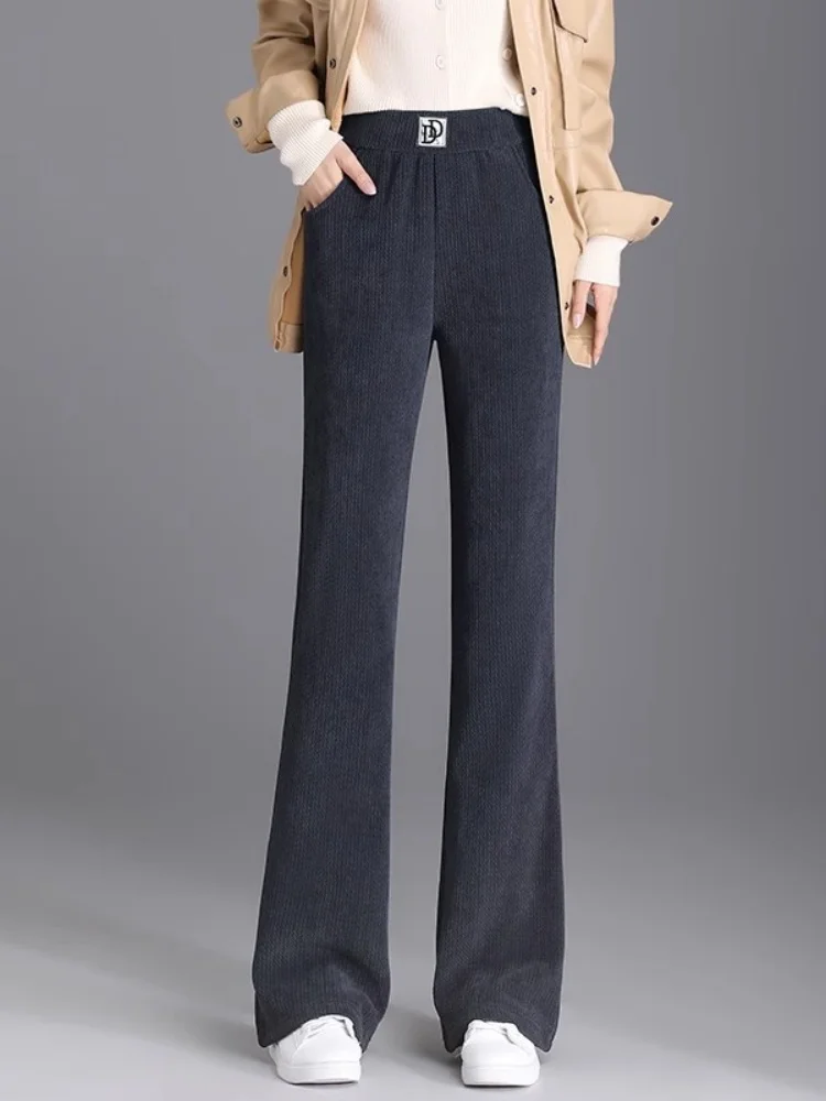 

Extra Thi Winter Bell Bot Pants Women's Warm Cotton Trousers Midlife Mom Lamb Velvet Fce Lined Thiened Micro Bell P...