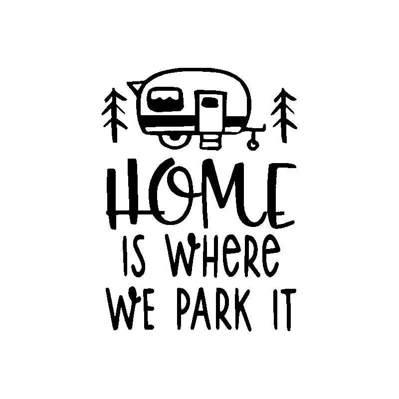 

car sticker funny funny home is where we park car vinyl decal pvc waterproof sunscreen 15cm