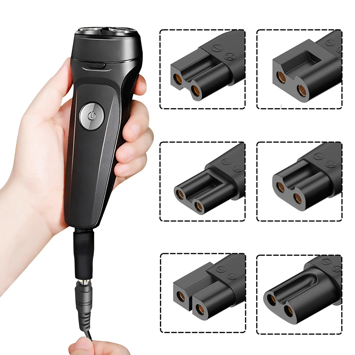 Brangdy 8 قطعة استبدال سلك الطاقة 5 فولت شاحن USB محول مناسبة لجميع أنواع مشابك الشعر الكهربائية أداة تهذيب اللحية ماكينة حلاقة