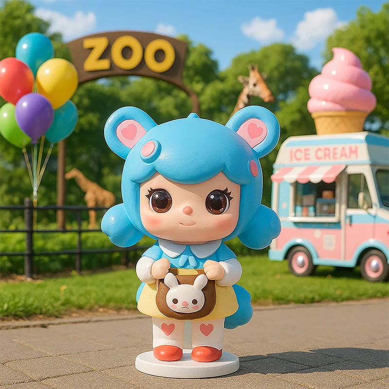 Lovely Zoo Blind Box Cute Animal Creativity Resin Doll Collect Desktop Decor Car Ornament Kawaii Pvc Genuine Toys Gifts