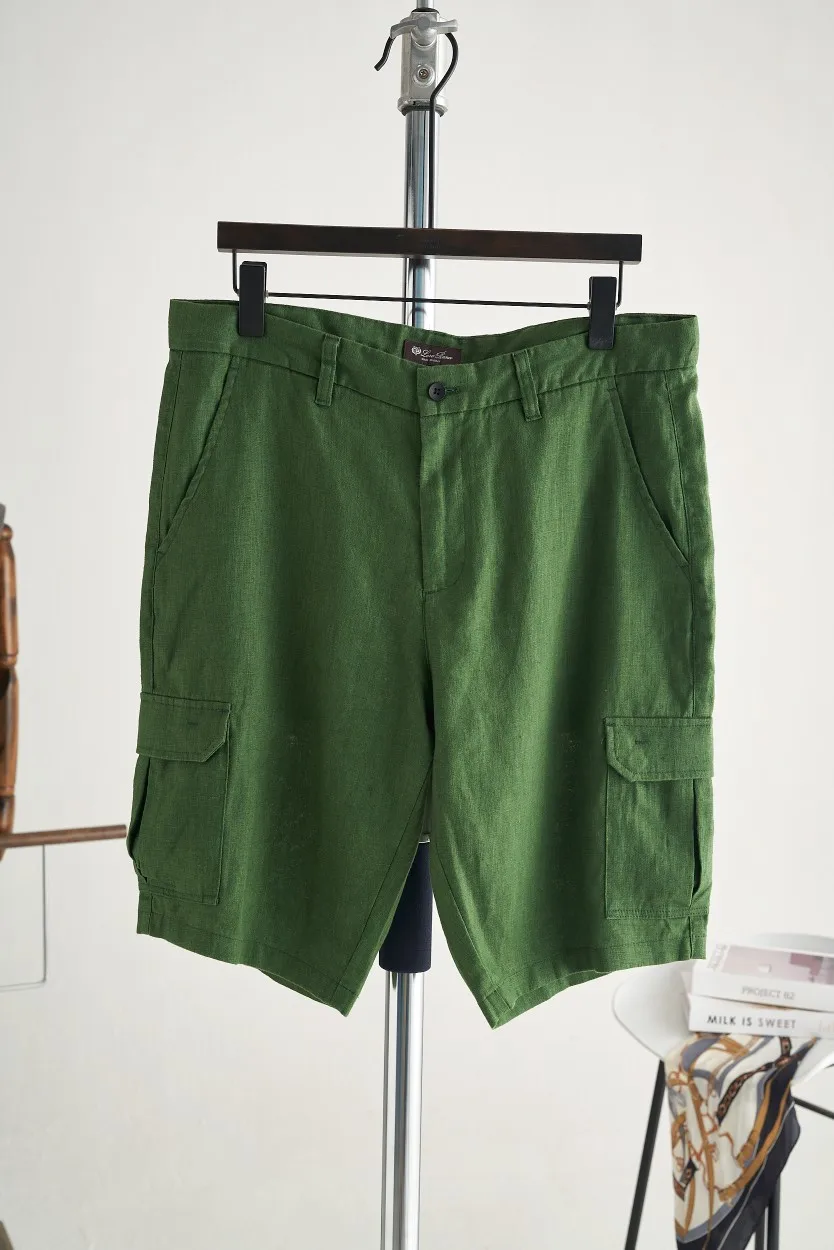 

2024 DIKU linen fiber, custom-made in four colors, with a cool retro style, can be matched with a suit - casual shorts
