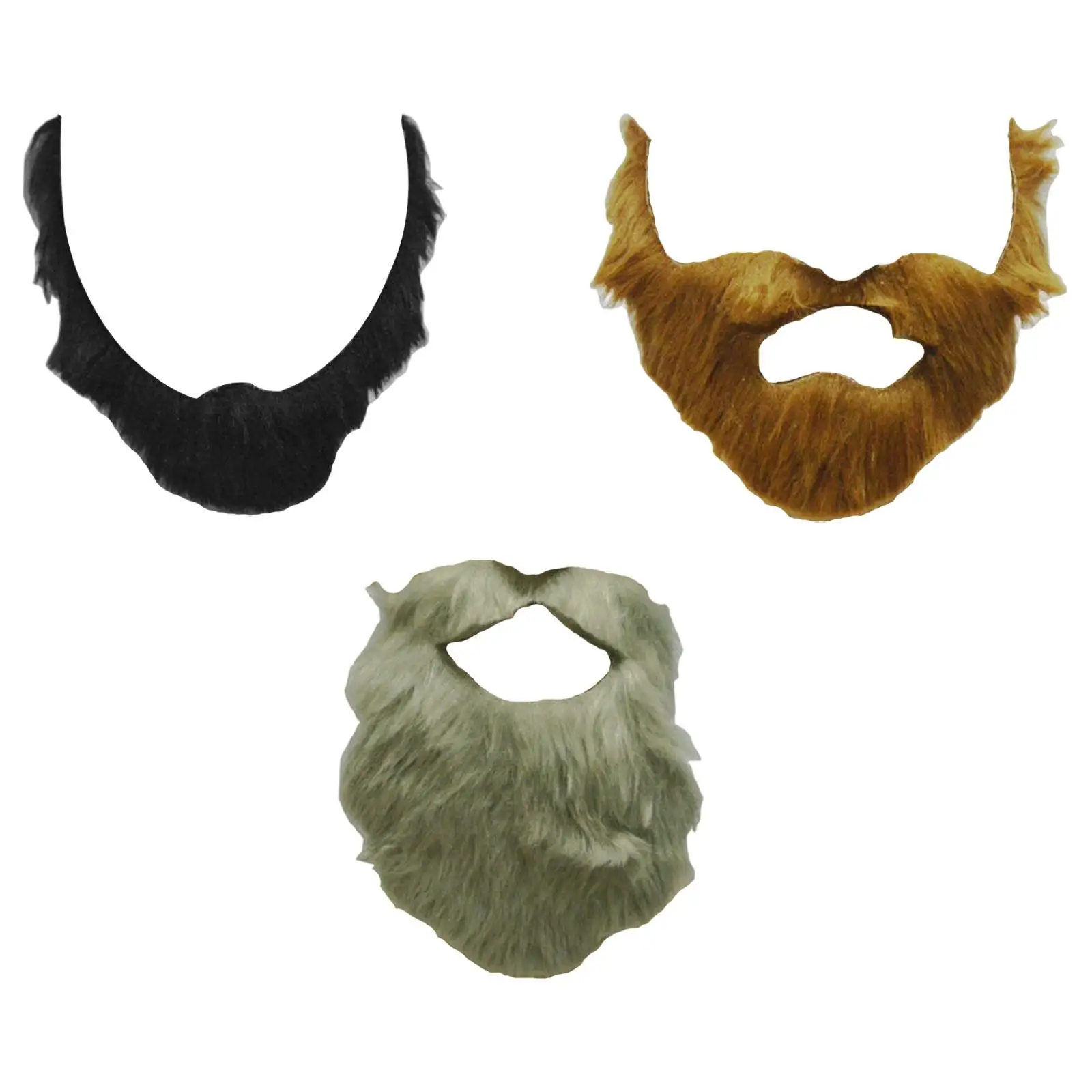 Fake Beard Costume Props for Adults Simulation Facial Hair Mustache for Masquerade Stage Performance Party Favors Supplies