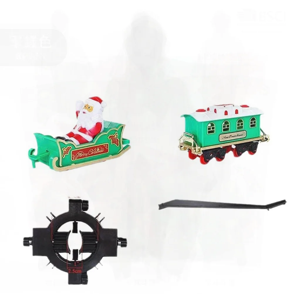 Jouet de Train d'arbre de noël électrique, son et lumière, Version suspendue, voiture sur Rail, cadeau populaire pour enfants, modèle en plastique dans une boîte de couleur