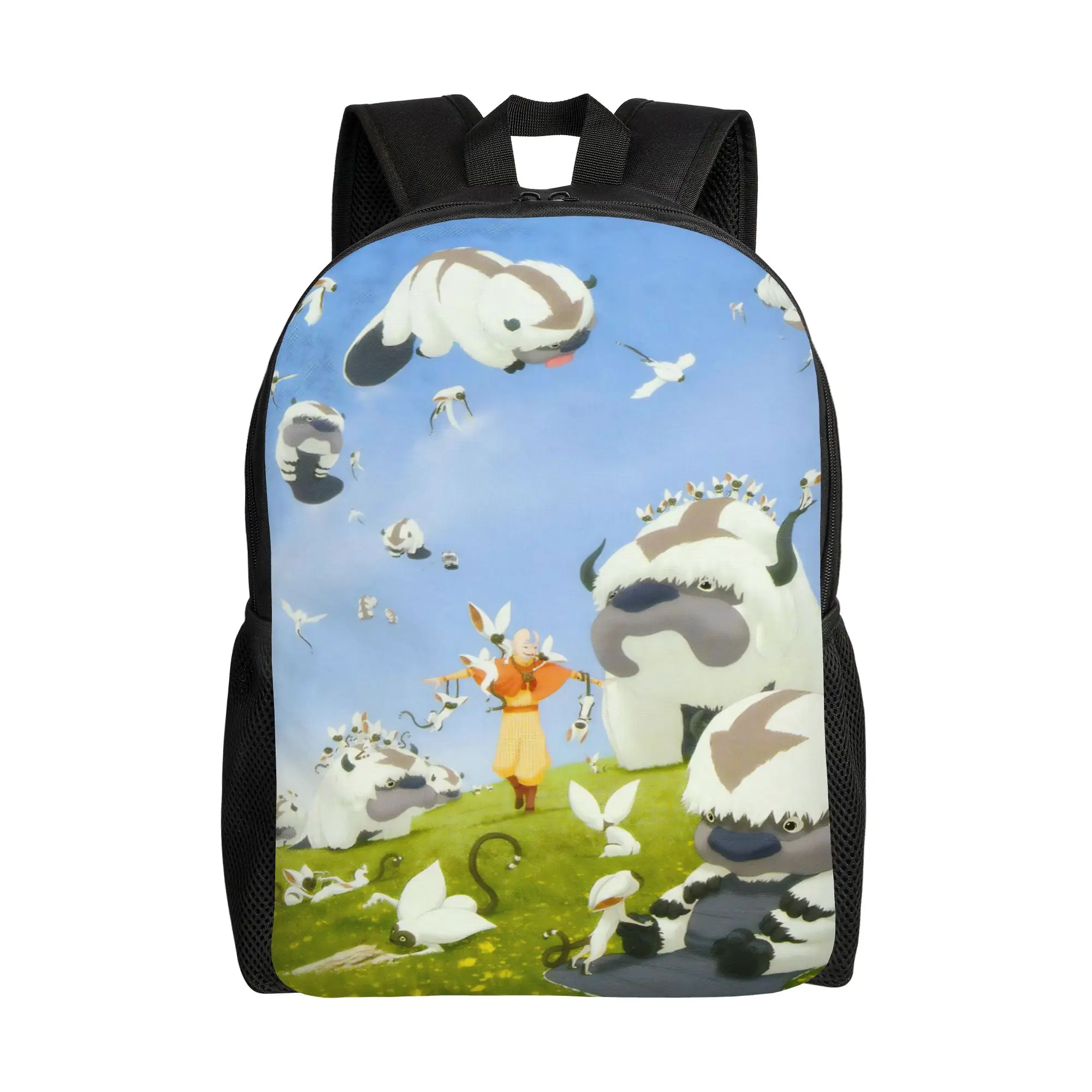 Happy Appa Backpack  Avatars Student Unisex Polyester Travel Backpacks Big Casual School Bags Rucksack