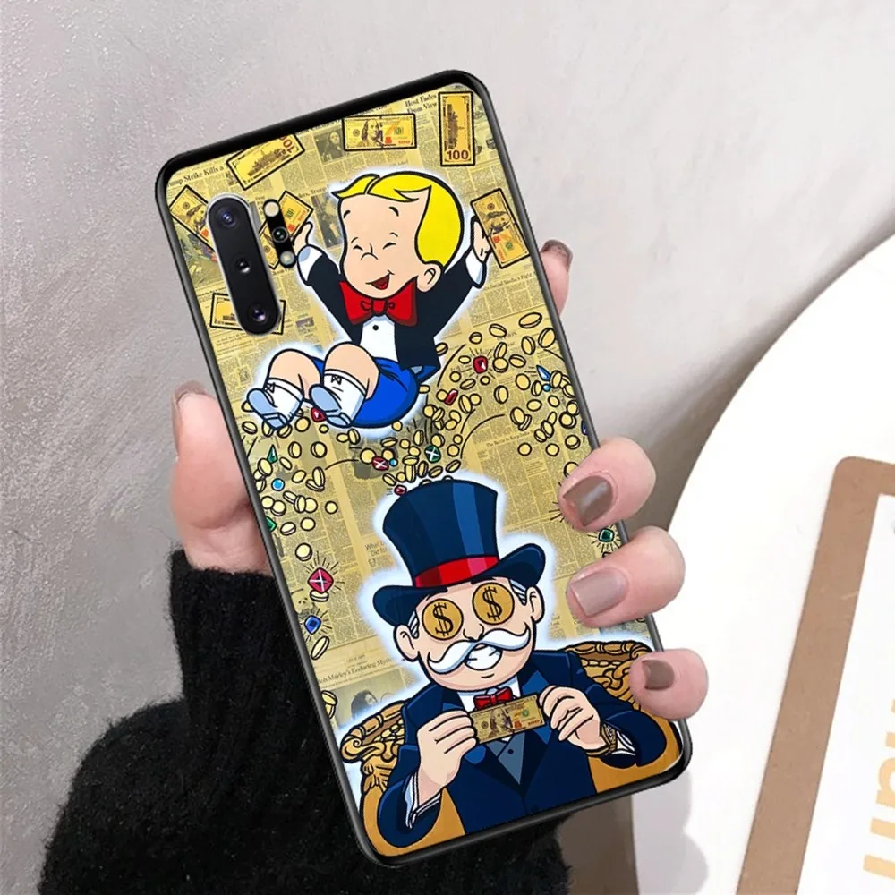 Cartoon Luxury Dollar MonopolyS Phone Case For Samsung Note 8 9 10 20 Pro Plus Lite M 10 11 20 30 21 31 51 A 21 22 42 02 03