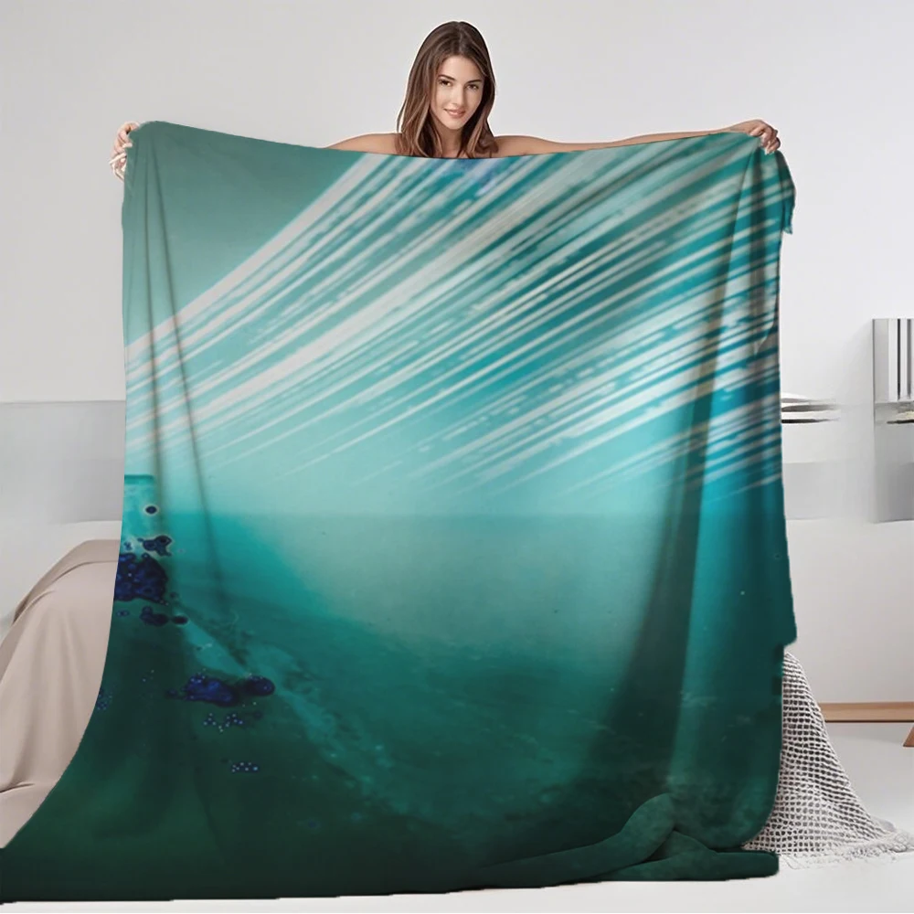 

Custom Flannel Soft Blanket 6 Month Exposure Overlooking Tropical Duvet Cover Double-sided Throw Moisture-wicking Lightweight