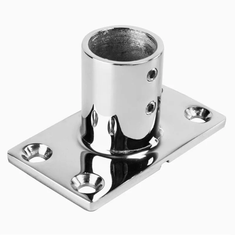 1PCS 90 Degree Rectangular Boat Hand Rail Fitting 1 inch 316 Stainless Steel Boat Deck Handrail 22MM/25MM/30MM/32MM with Screws