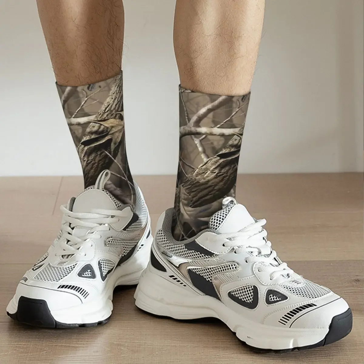 Calcetines del ejército de camuflaje de árbol Real para niños y niñas, calcetín de media pantorrilla, estampado 3D, senderismo