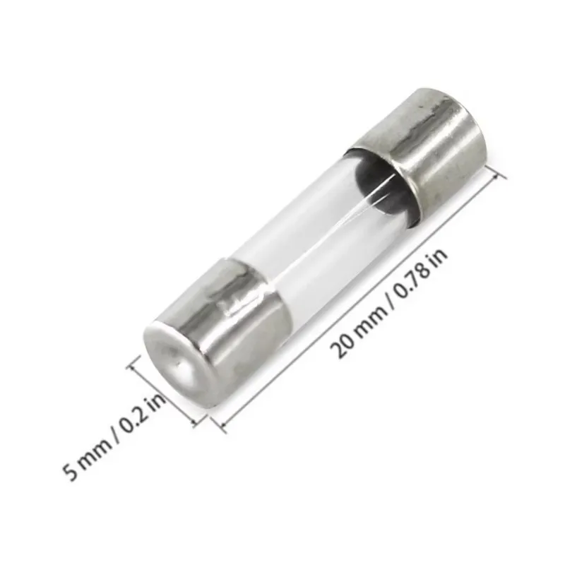 1/2/5BOX glass fuse tube 5*20MM 0.5A 4A 7A 10A 20A 25A 30A high-quality fuse 1 box/100 pieces A5