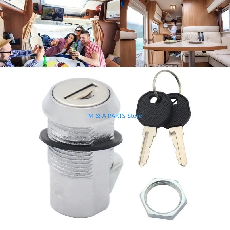 U1JF 19mm Lock with 2 Keys Cabinet Lock, Drawer Lock, RVs Compartment Lock, Cupboards Lock