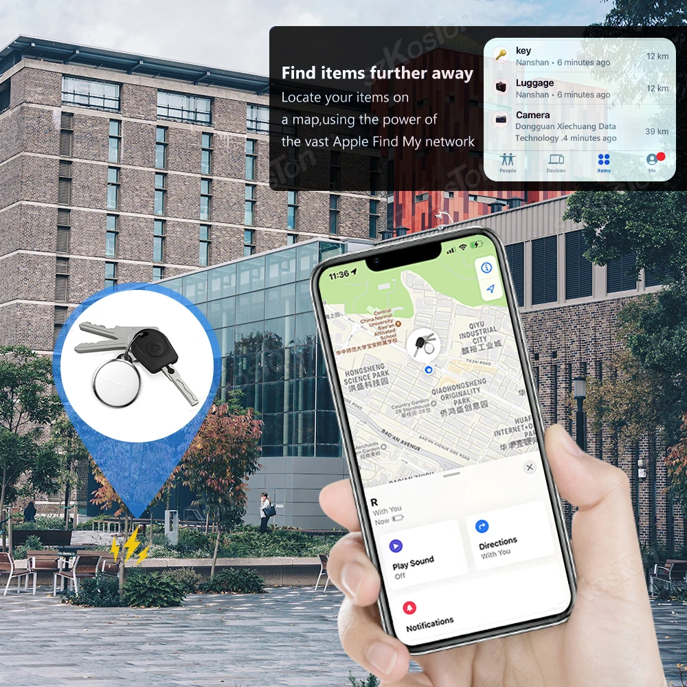 มินิสมาร์ท GPS Tracker ทํางานร่วมกับ IOS ค้นหาตําแหน่งของฉัน Locator แท็ก Anti-loss อุปกรณ์ Key Finder สําหรับ iPhone กระเป๋าสตางค์รถกระเป๋า