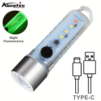 Bright Small Palm Mini COB Flashlight Usb Rechargeable Portable Clip Child Pocket Torch Hiking Camping Home Work Emergency Lamp