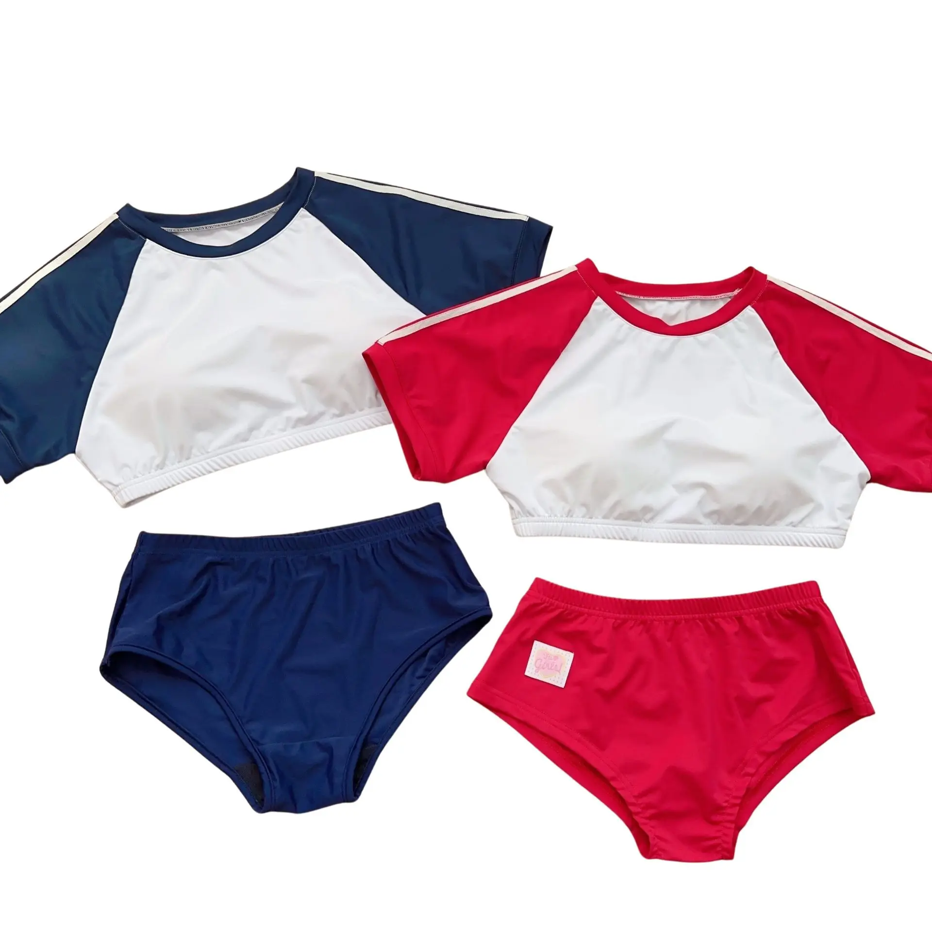 أنيمي فتاة طالب الجمباز الصالة الرياضية الزي المشجع موحدة زي فتاة المدرسة الرياضة Sukumizu تأثيري الشباب طالب سبليت #5