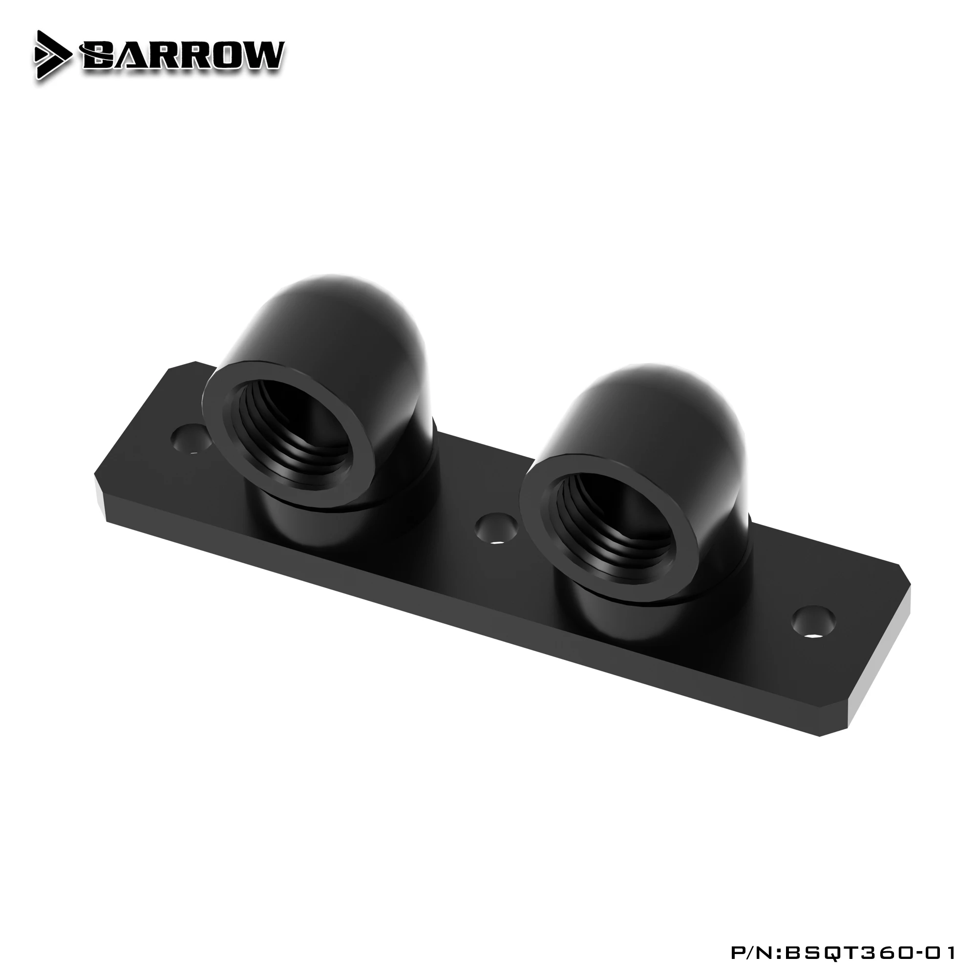 Barrow BSQT360-01 G1/4 Inch 360 Degree Rotatable Terminal Fittings for GPU Block Radiator 90 Degree Directional Change Adapter