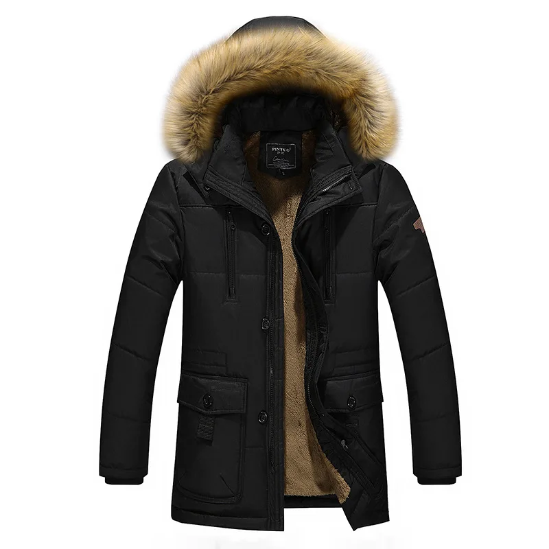Men's Cotton-Padded Jacket Mid-Length Coat Loose Large-Sized Autumn Winter Warm Export Quality Fashionable Men's Outerwear