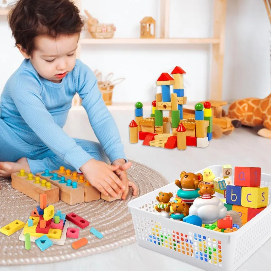 CONLI 6 قطعة حجم A4 بدوره في الصواني الفصول الدراسية سلة التخزين البلاستيكية صينية الورق عقد A4 ورقة لعبة وجبة خفيفة لغرفة نوم المطبخ