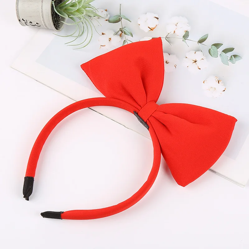 1Pc Big Bow Hairband Snow White Headband For Women Girls Fashion Cute Bow Hair Hoop Cosplay Decoration Headwear Hair Accessories