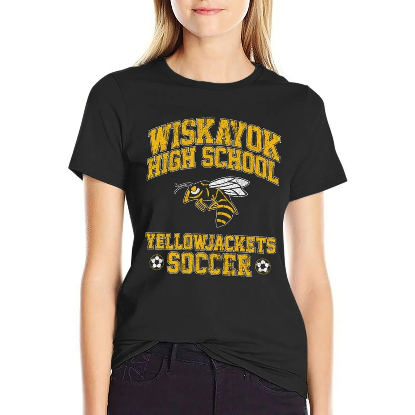 

Wiskayok High School Yellowjackets Soccer - Yellowjackets T-shirt summer top tops white t-shirts for Women